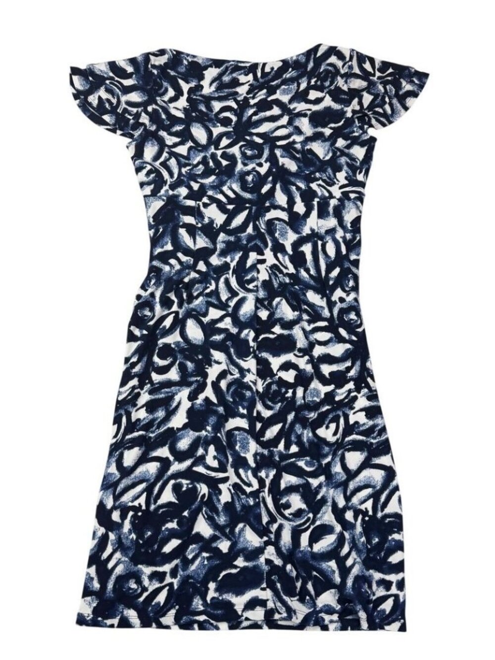 LAUREN Ralph Lauren Printed Ruched Sheath Dress Size 4 PETITE - Picture 6 of 6